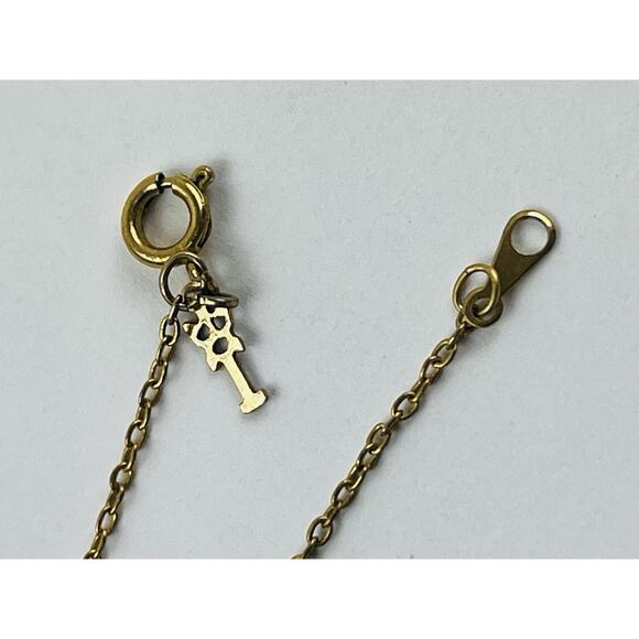 Vintage Trifari Initial J Necklace Gold Tone Letter Pendant Chain 16" Jewelry Na - Picture 15 of 16
